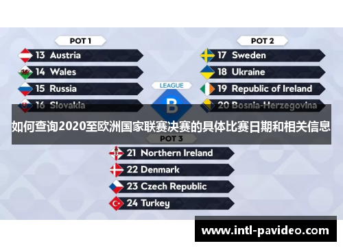 如何查询2020至欧洲国家联赛决赛的具体比赛日期和相关信息
